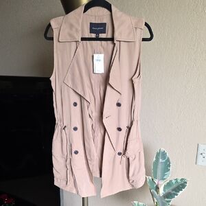 Banana Republic Beige Double-Breasted Vest